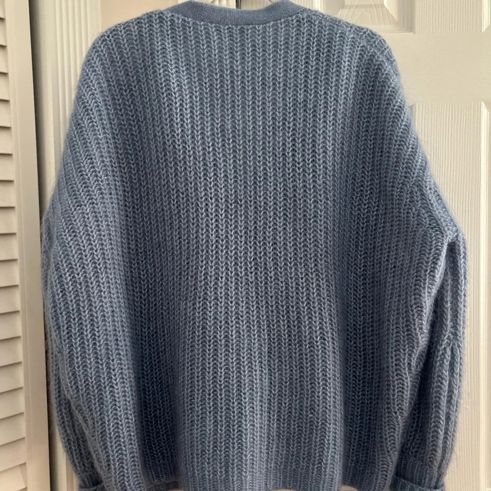 Sezane Cozy Blue Women's Sweater - Picture 5 of 5